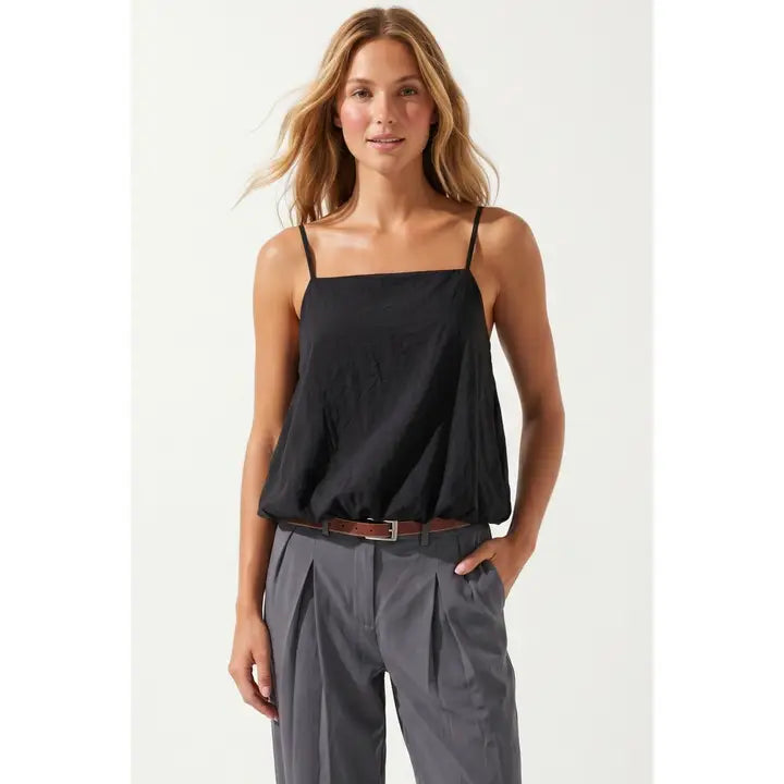 Billowy Cami Top with Bubble Hem