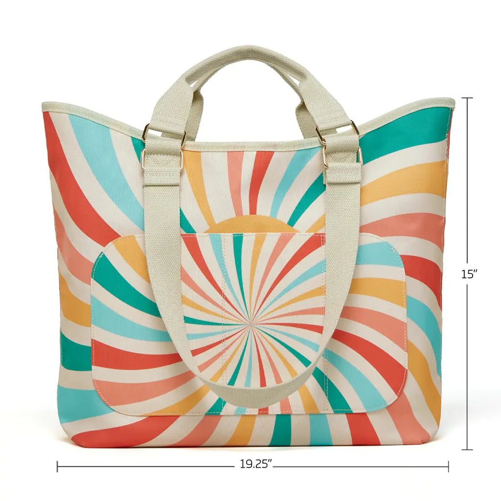Sun Stripes Pool and Beach Tote Bag