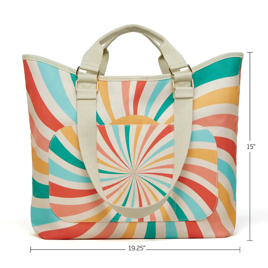 Sun Stripes Pool and Beach Tote Bag
