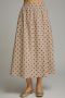 Gingham Polka Dot Midi Skirt