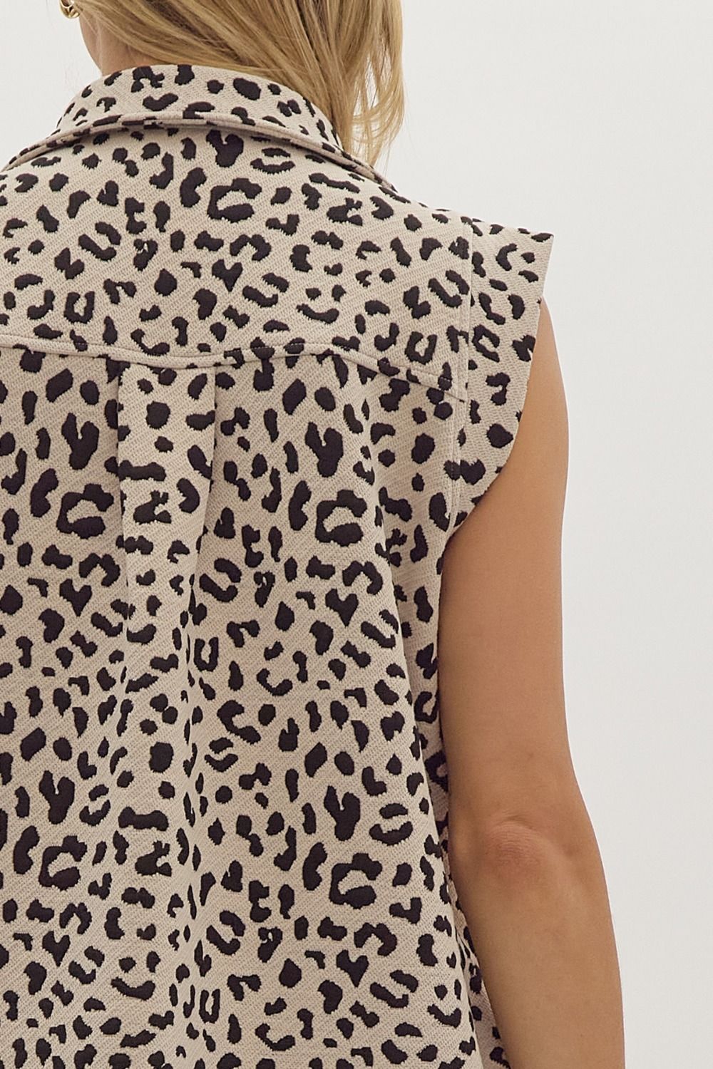 Leopard Collared Mini Dress