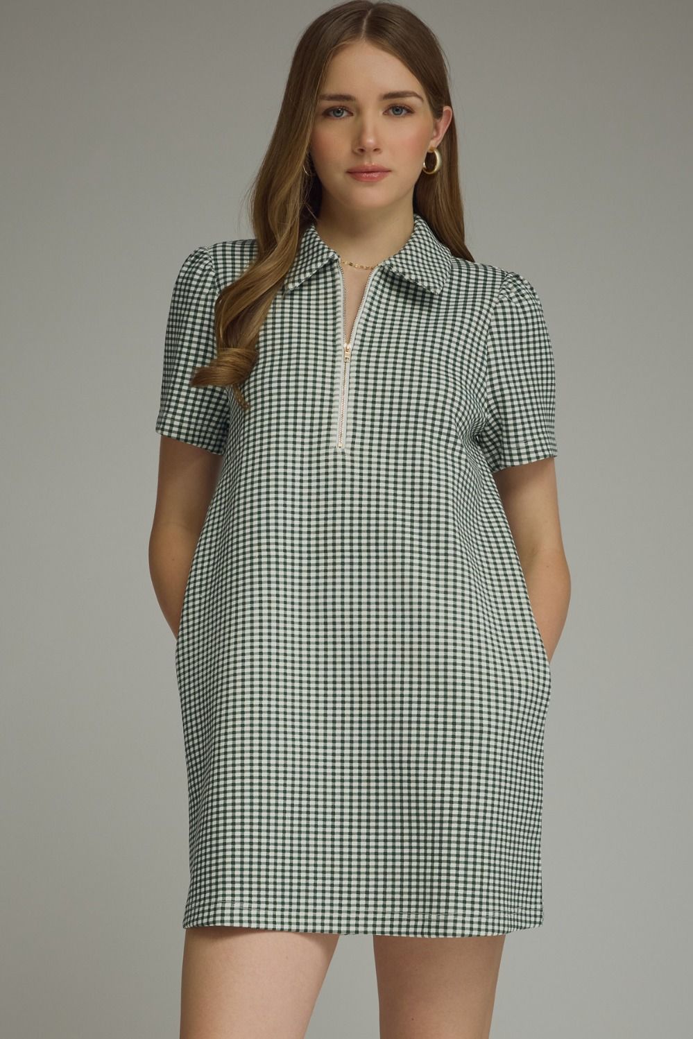 Gingham Print Mini Dress