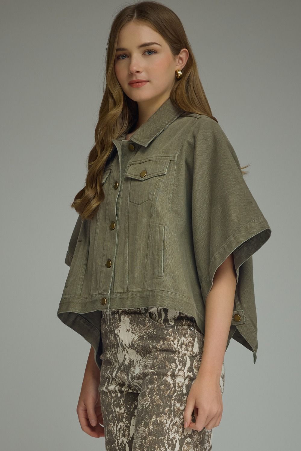 Denim Short Sleeve Jacket