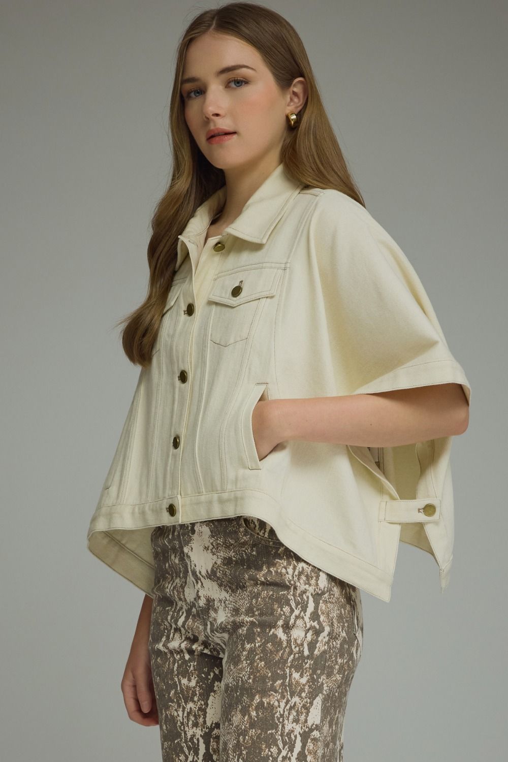 Denim Short Sleeve Jacket