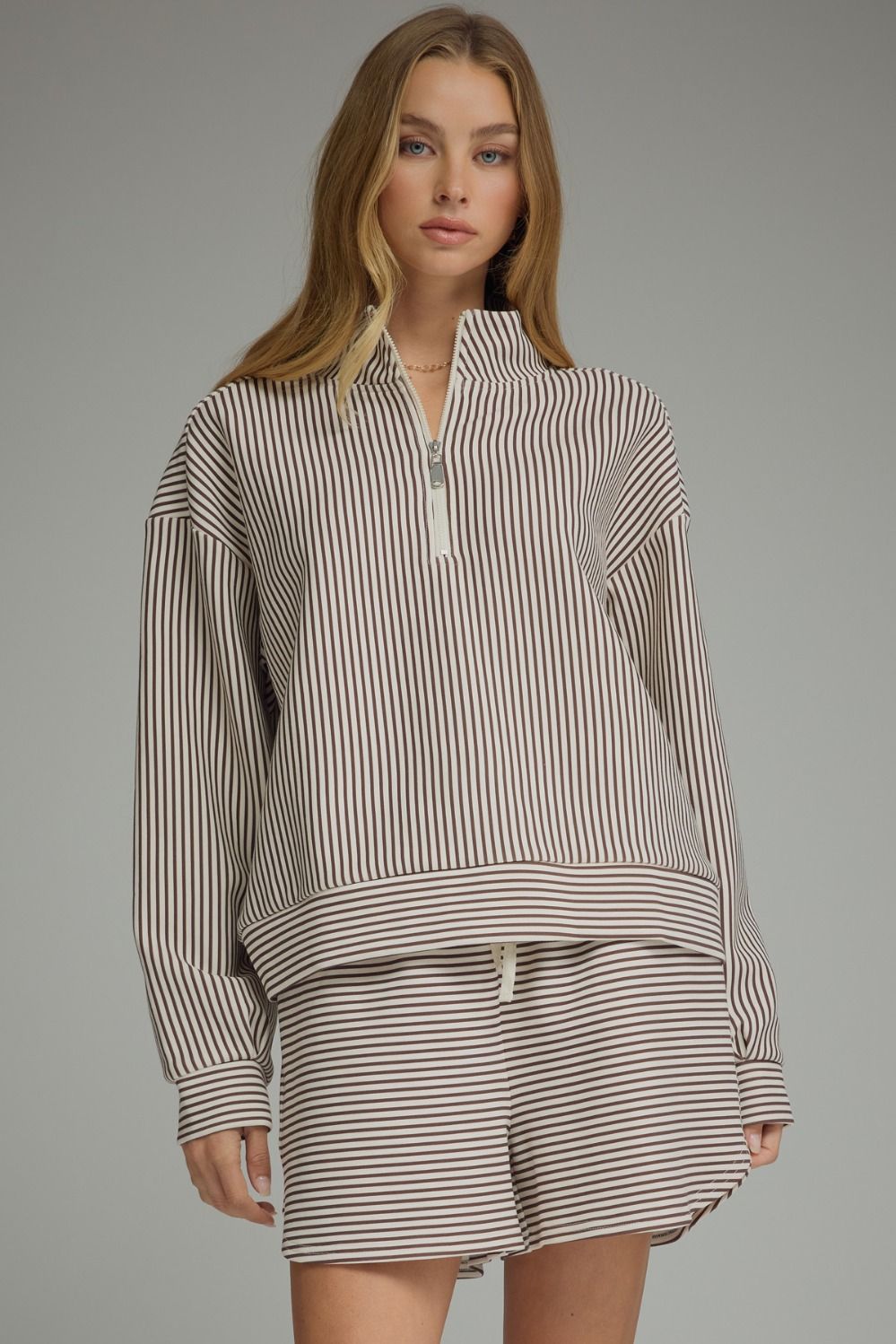 Stripe Long Sleeve Knit Top