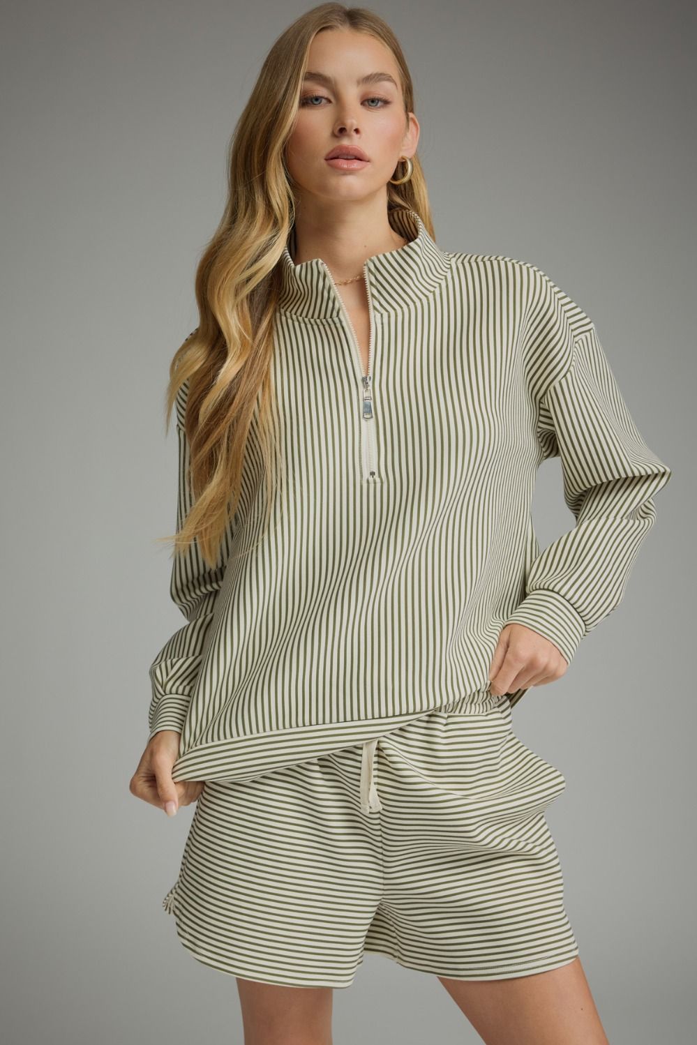 Stripe Long Sleeve Knit Top