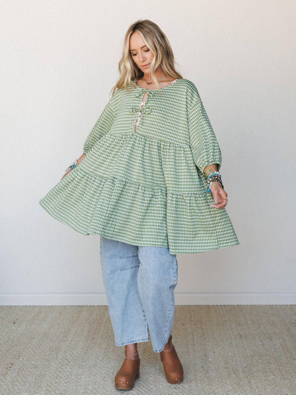 A Touch of Whimsy Mini Dress - Avocado