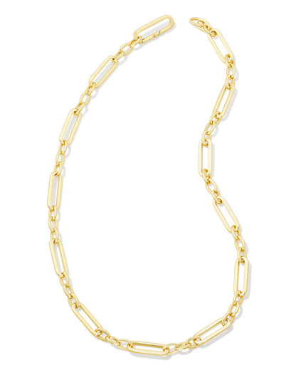 Heather Link and Chain Necklace | Gold