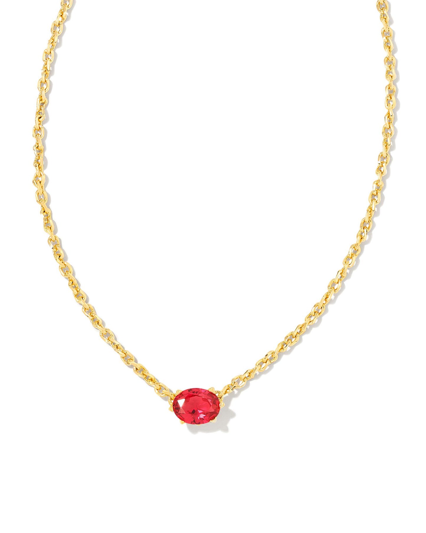 Cailin Pendant Necklace Gold | Red