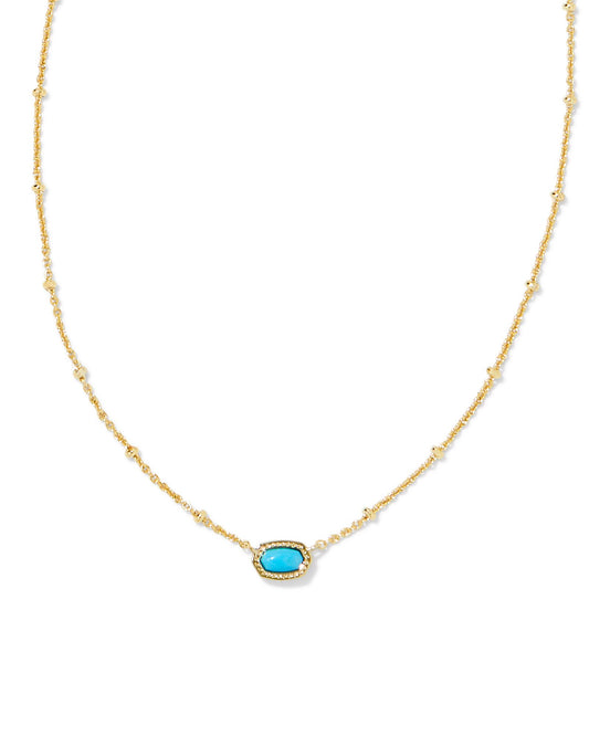 Mini Elisa Satellite Necklace | Gold & Turquoise
