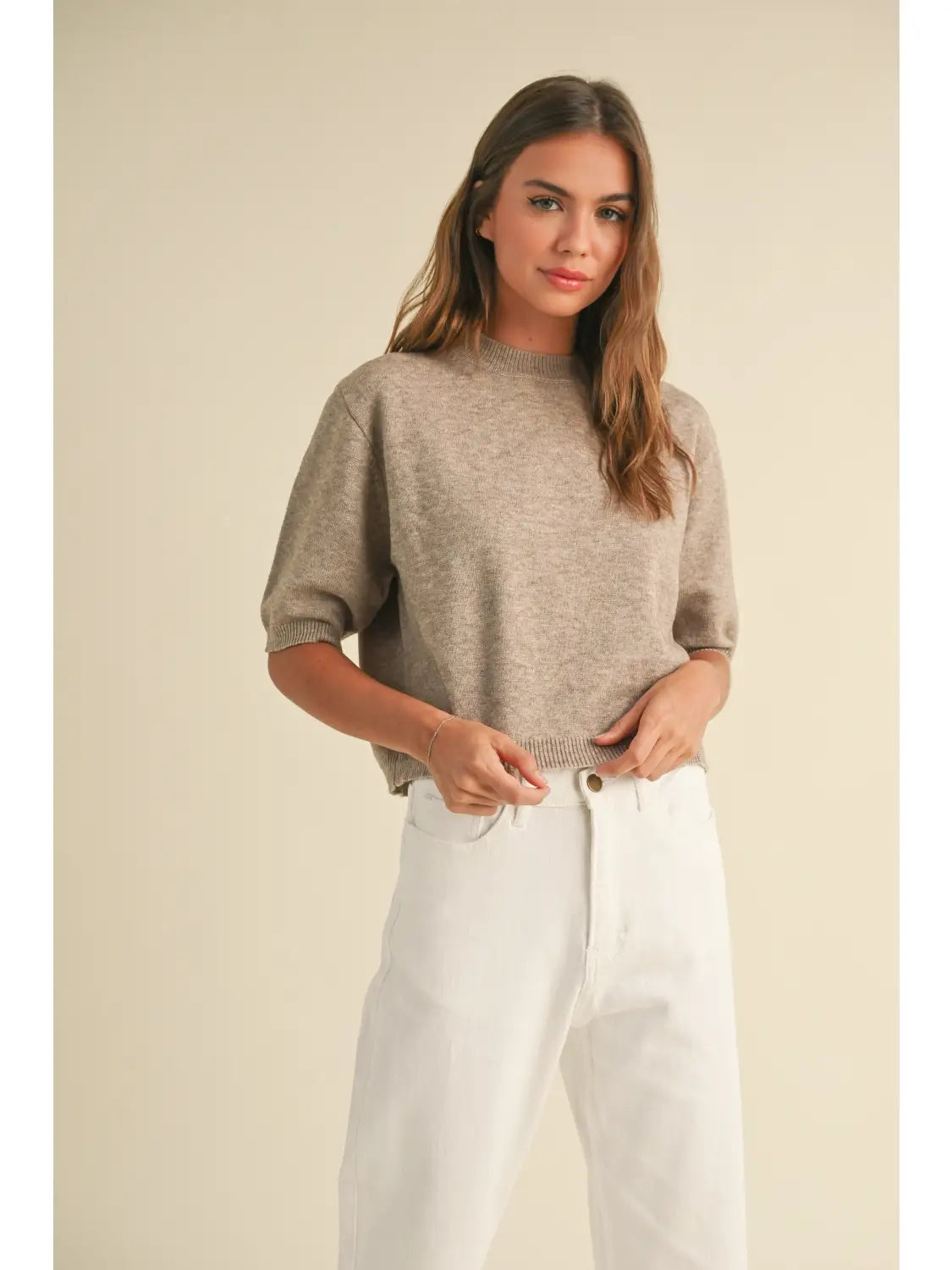 Short Sleeve Sweater Top