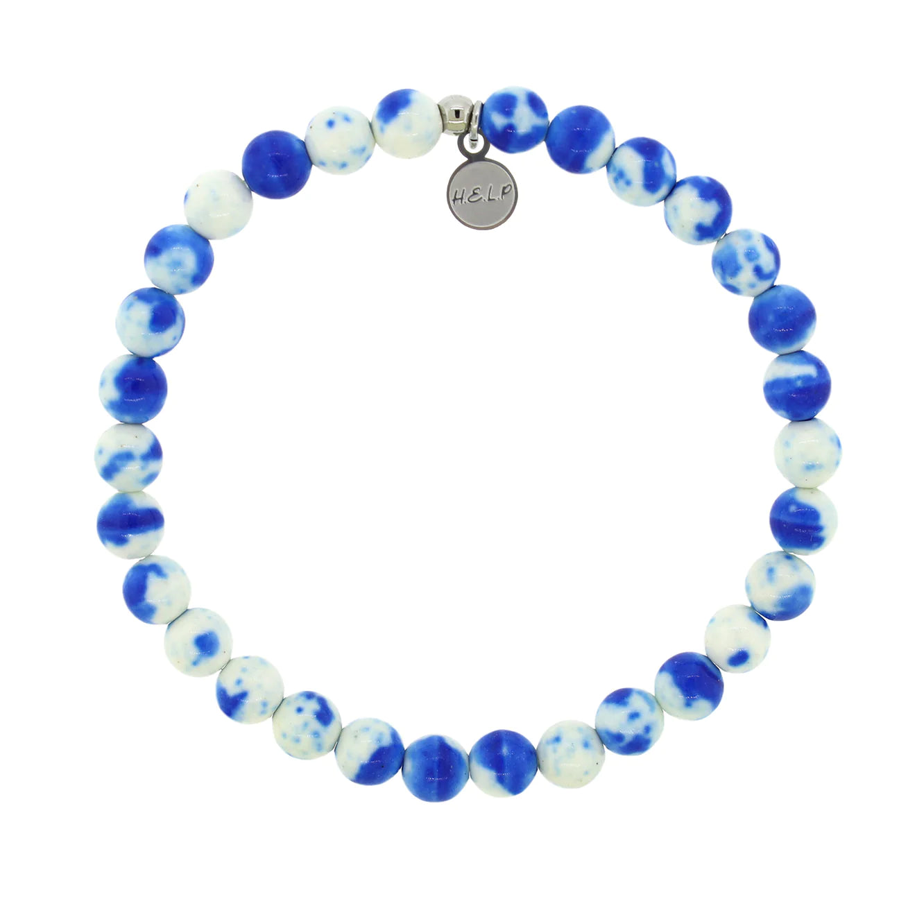 Good Energy Stacker with Blue and White Jade