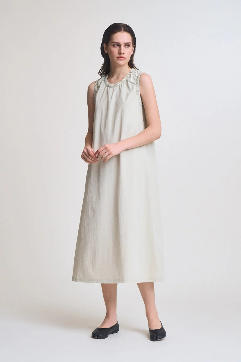 Baby Ruffle Detail A-Line Maxi Dress