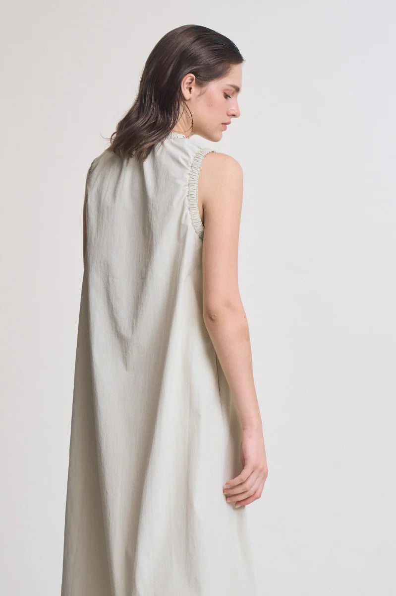 Baby Ruffle Detail A-Line Maxi Dress