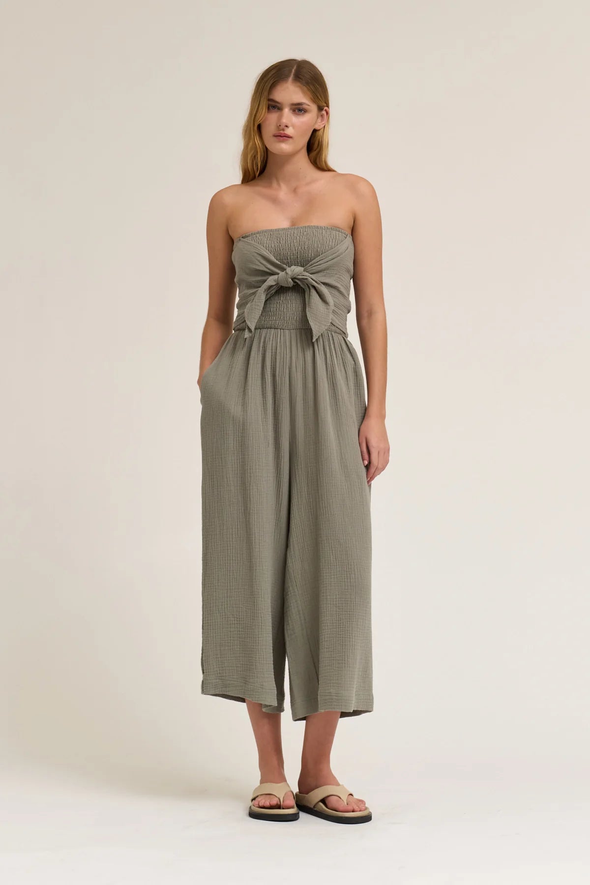 The Front Gauze Jumpsuit