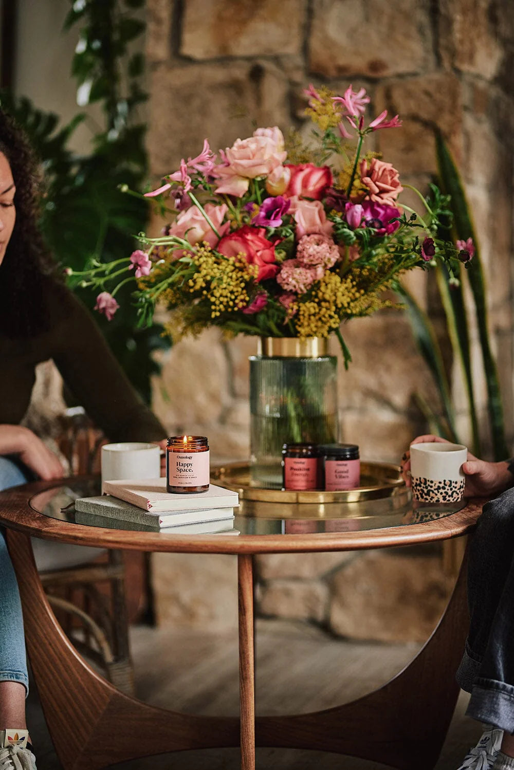 Happy Space Scented Jar Candle | Rose Geranium and Amber
