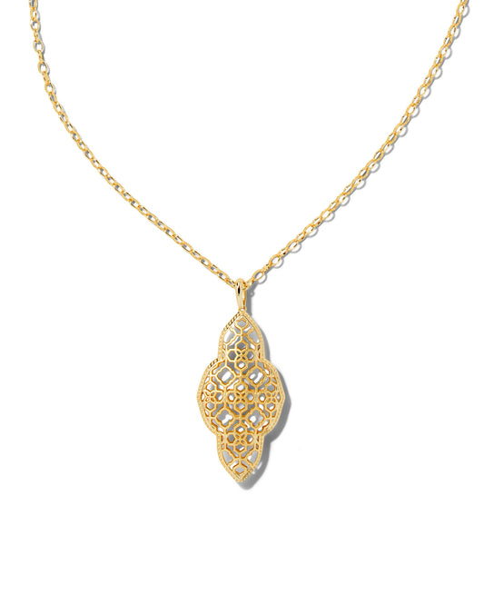 Abbie Long Pendant Necklace | Gold