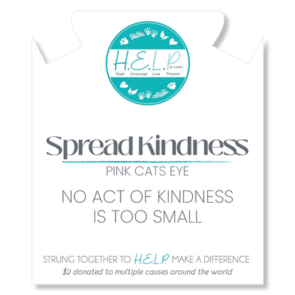 Spread Kindness Stacker with Pink Cats Eye