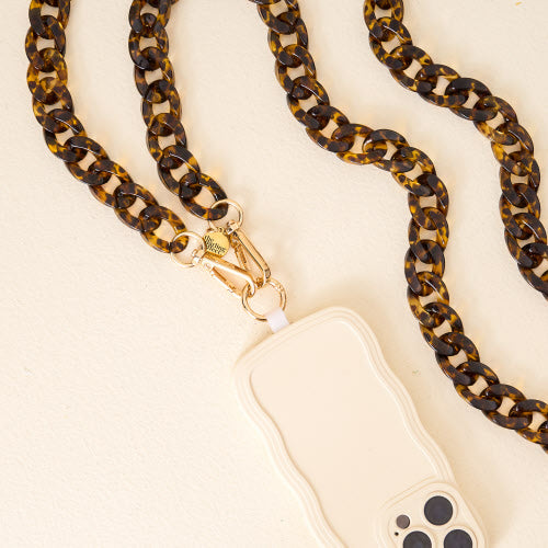 Hold the Phone Crossbody Chain | Tortoise