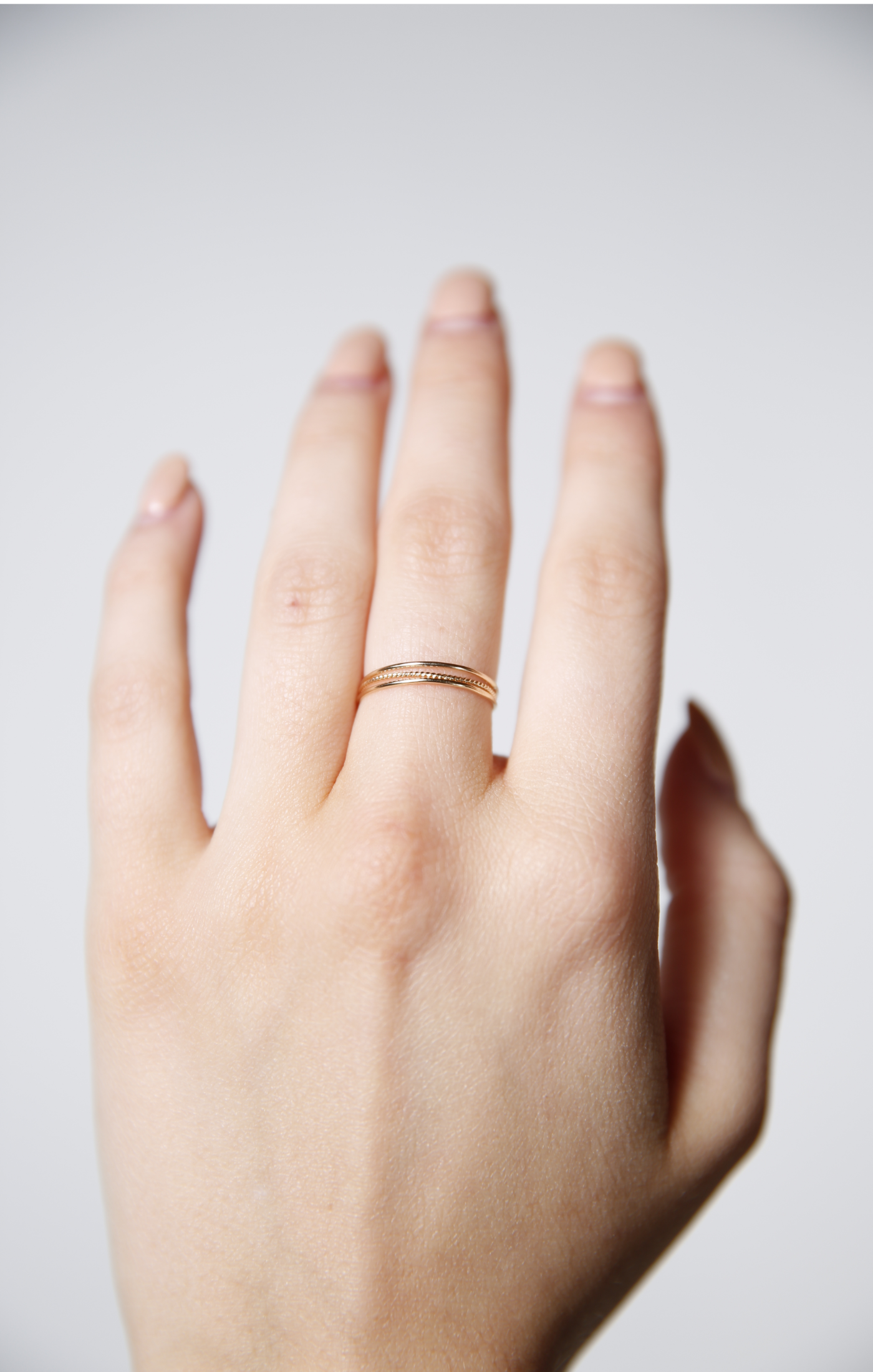 Ultra Thin Twisted Stacking Ring