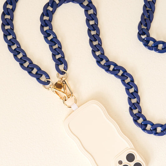 Hold the Phone Crossbody Chain | Navy