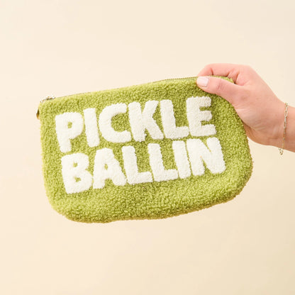 Sherpa Zippered Teddy Pouch | Pickleballin'