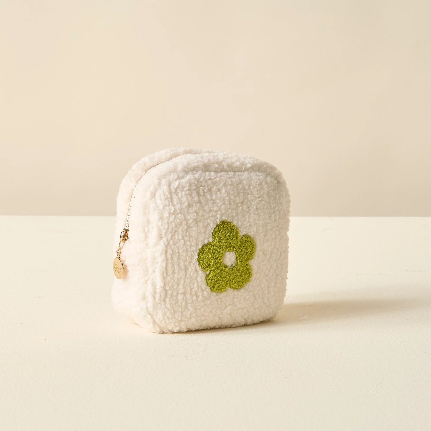 Square Teddy Pouch | Flower Green