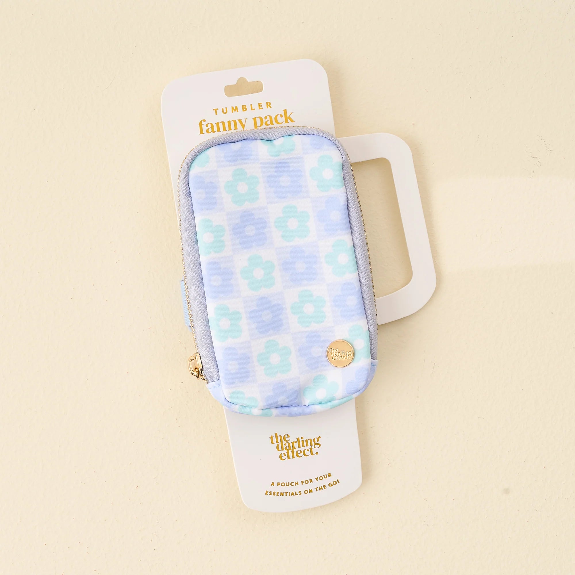 Flower Check Tumbler Fanny Pack | Blue