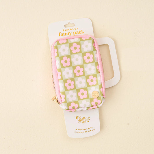 Flower Check Tumbler Fanny Pack | Green