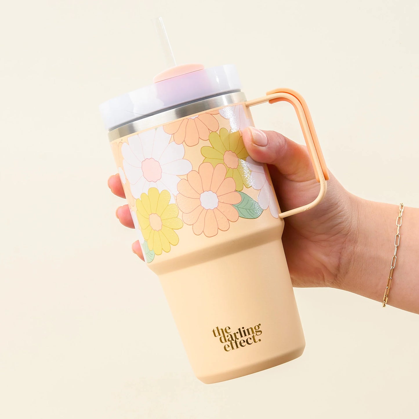 20 oz Tumbler | Daisy Craze Peach