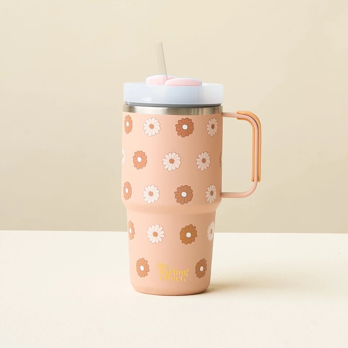 20 oz Tumbler | Darling Daisy Tan