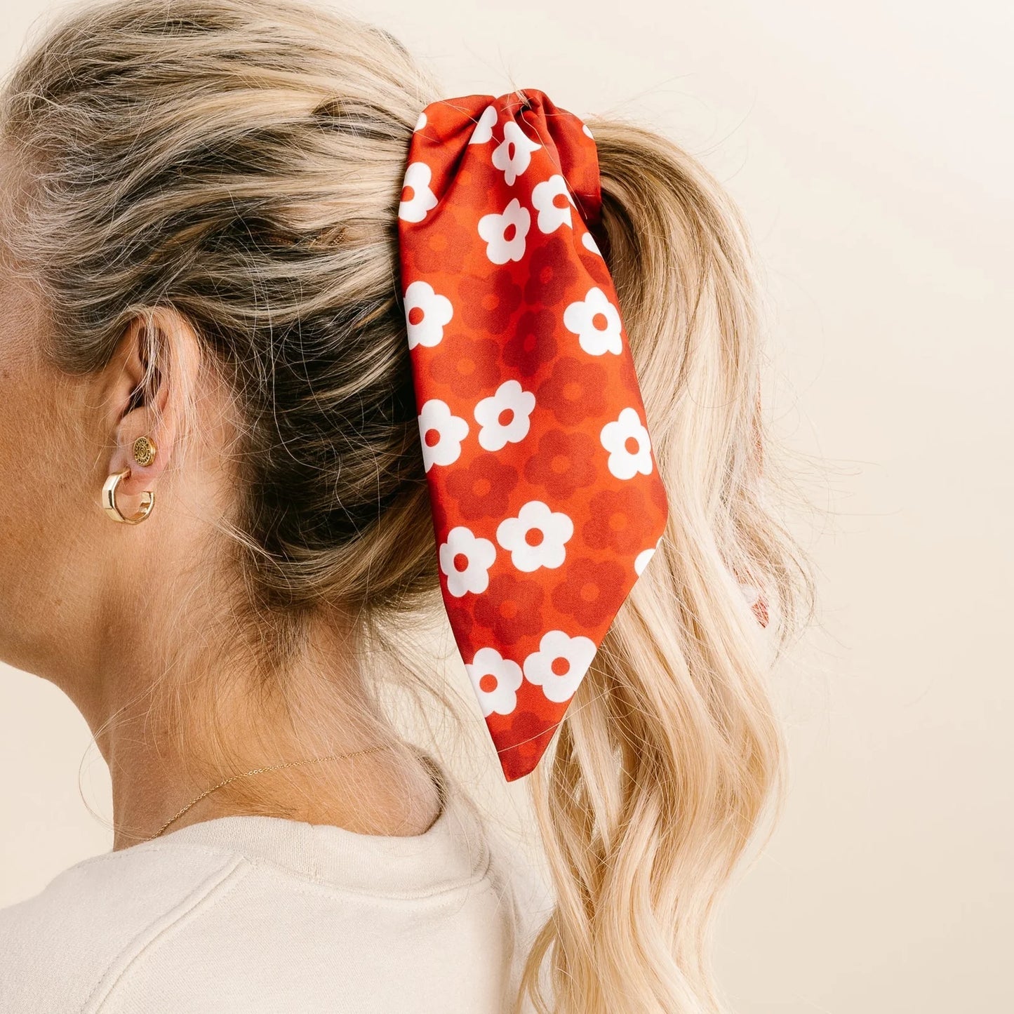 Game Day Hair Scarf Scrunchie | Burgundy