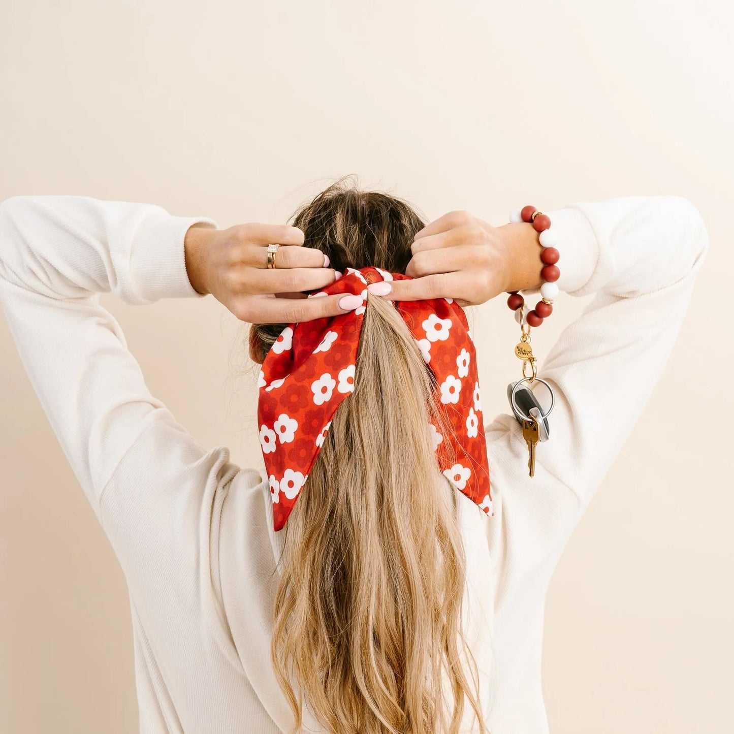 Game Day Hair Scarf Scrunchie | Burgundy