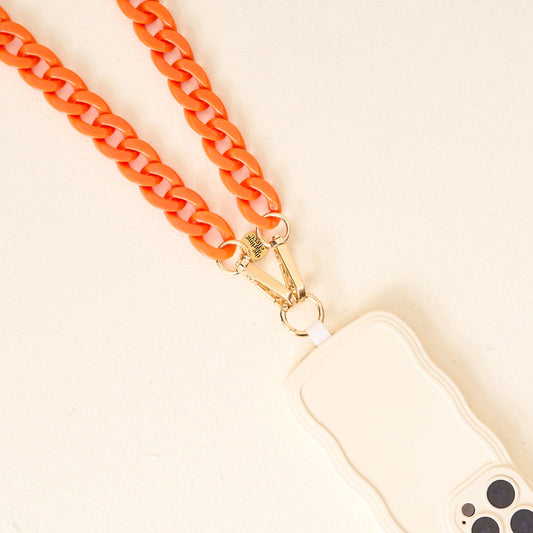 Hold the Phone Crossbody Chain | Orange