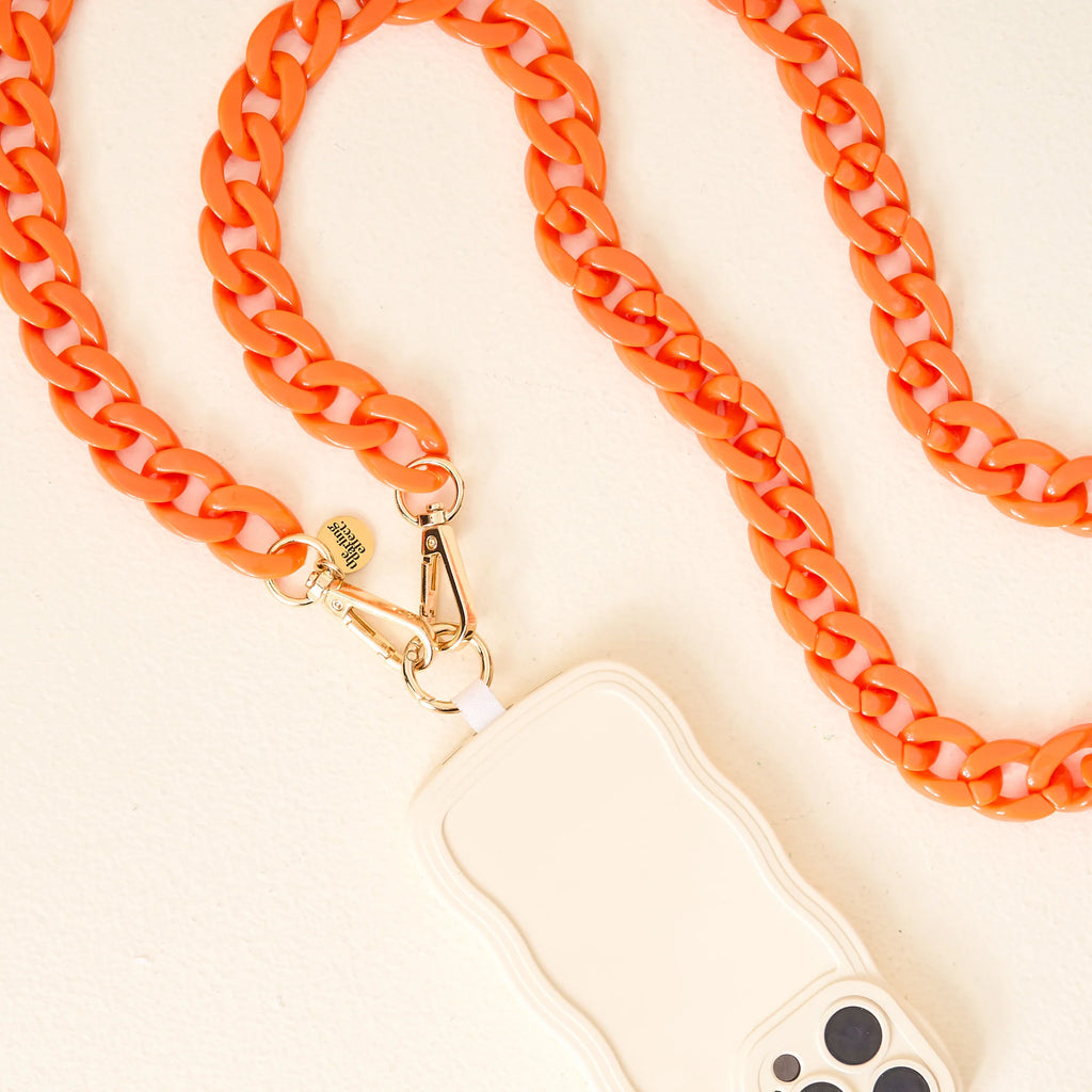 Hold the Phone Crossbody Chain | Orange