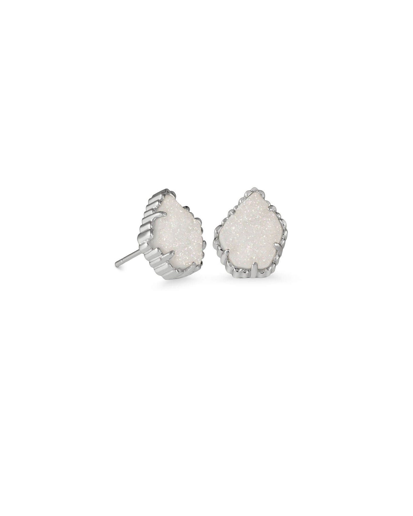 Tessa Silver Earrings In Iridescent Drusy