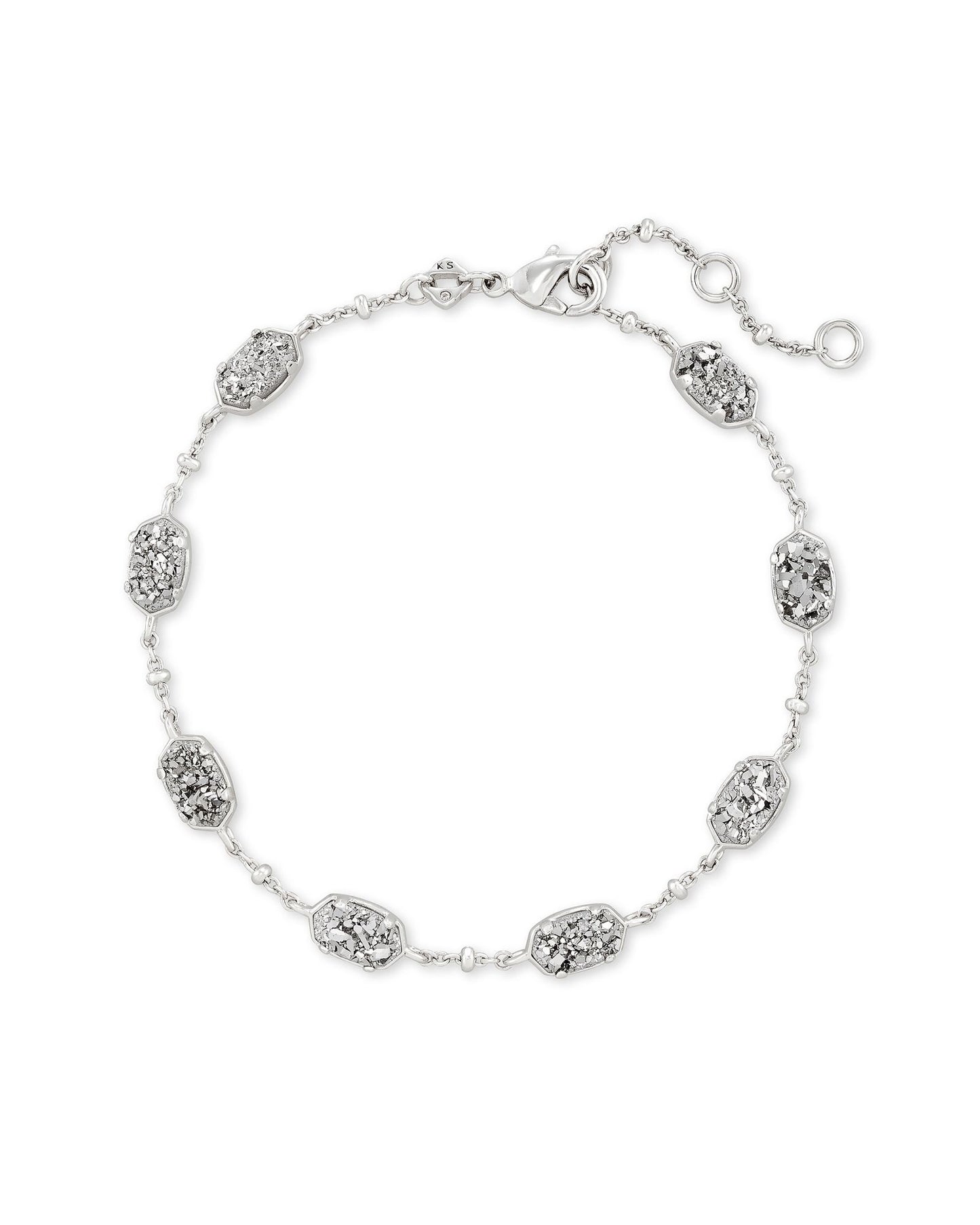 Emilie Silver Bracelet In Platinum Drusy