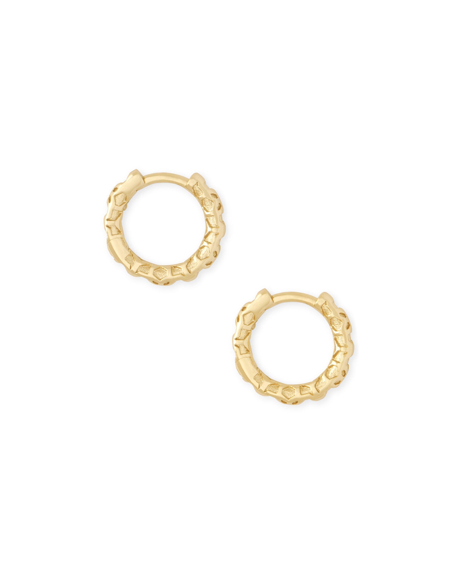 Maggie Huggie Earrings In Gold Filigree