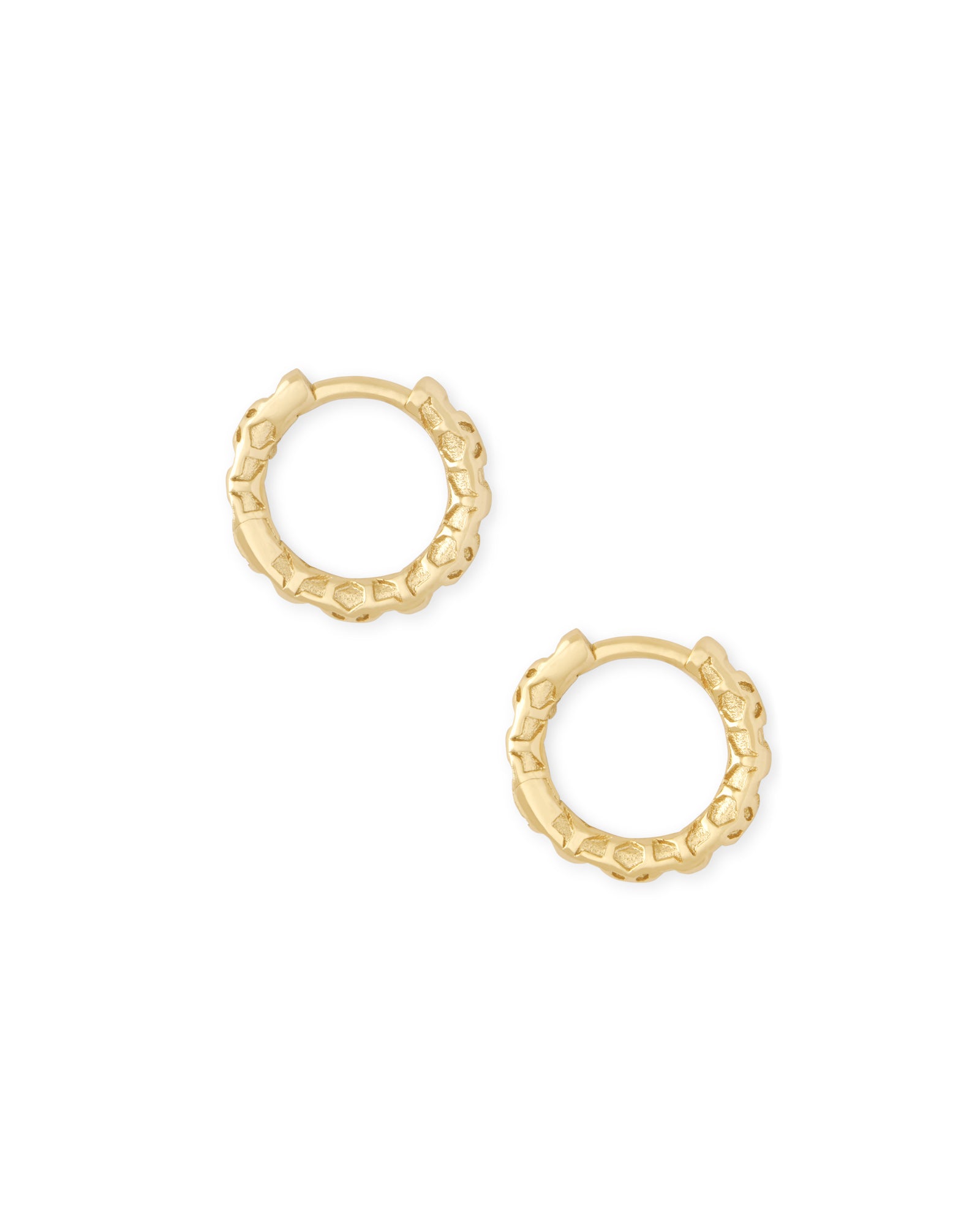 Maggie Small Hoop Earrings in Gold Filigree