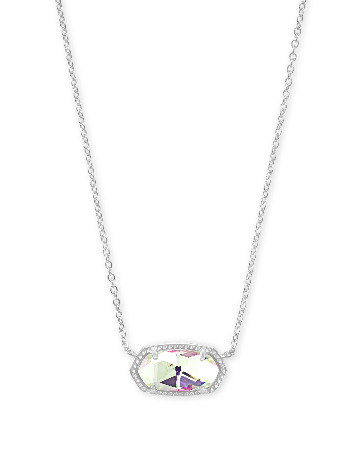 Elisa Necklace In Silver & Dichroic Glass