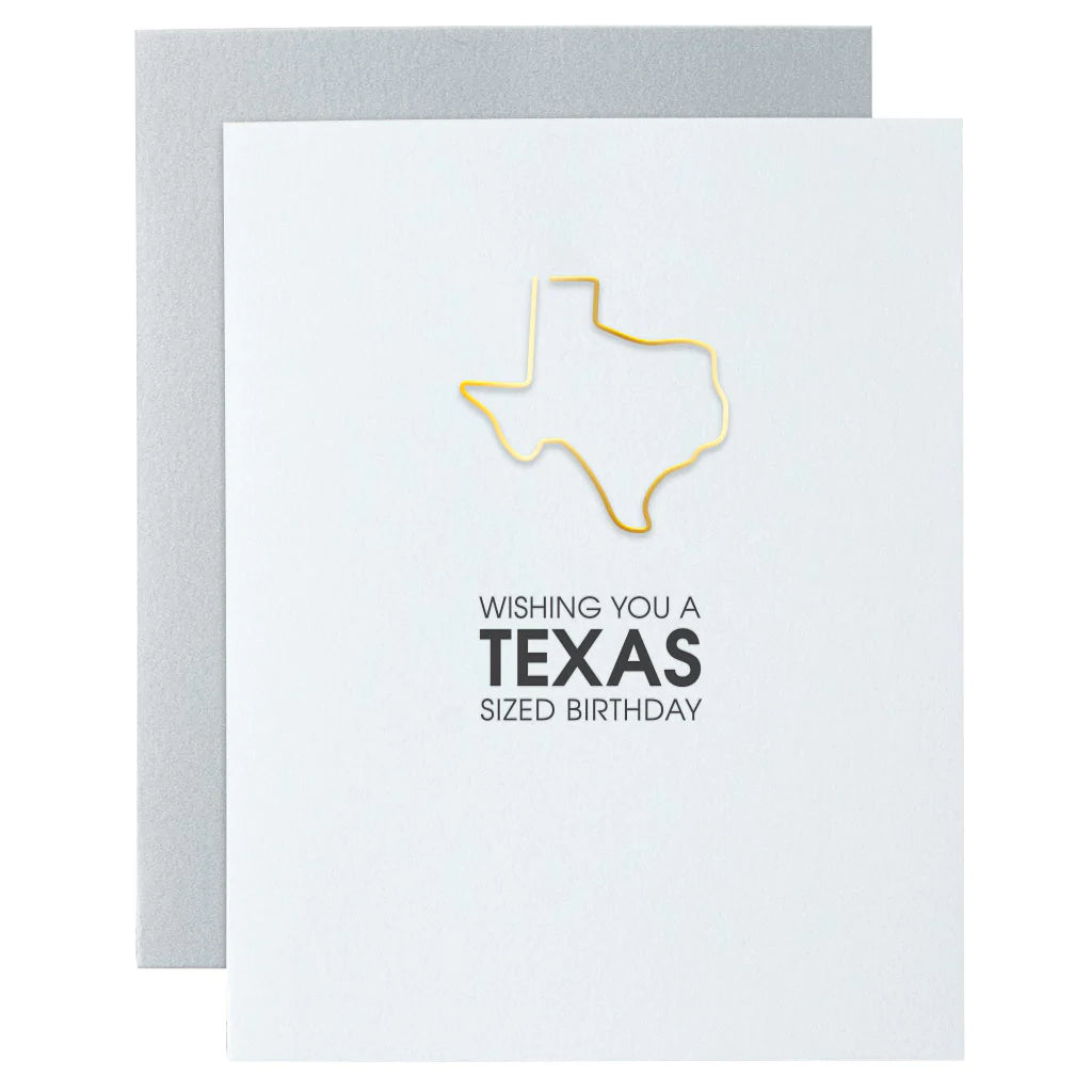 Wishing You a Texas Sized Birthday Paper Clip Card