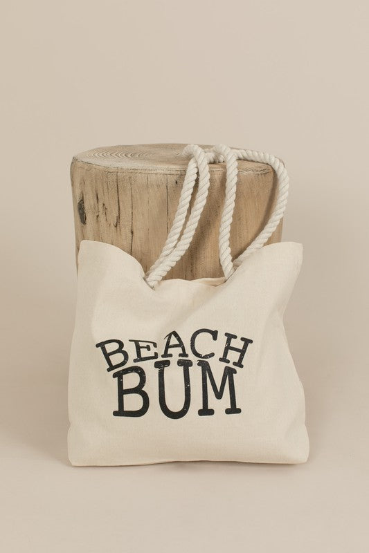Beach Bum Rope Tote Bag