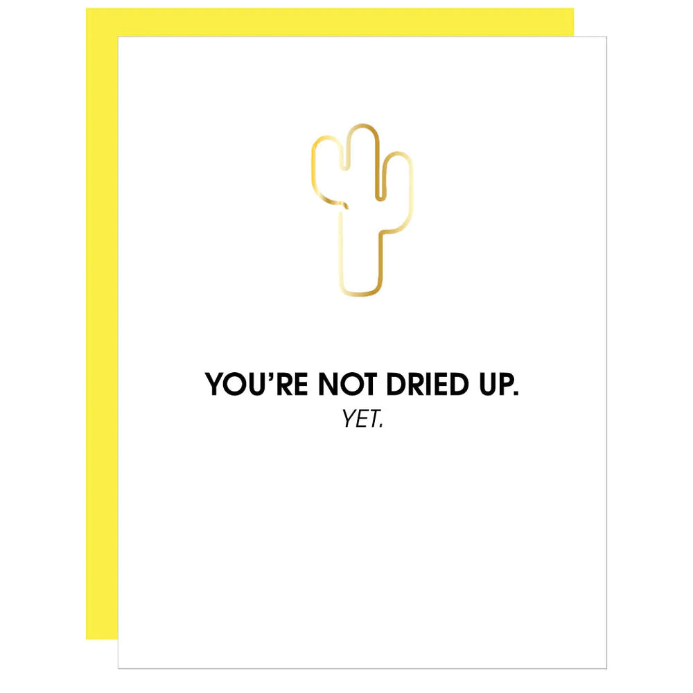 Not Dried Up Yet Paper Clip Letterpress Card