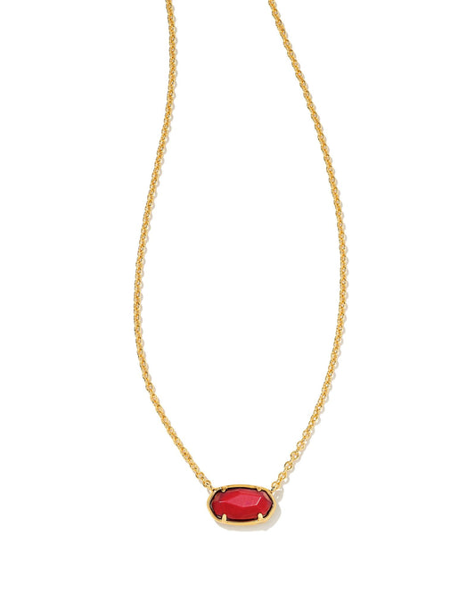 Grayson Short Necklace | Maroon Magnesite