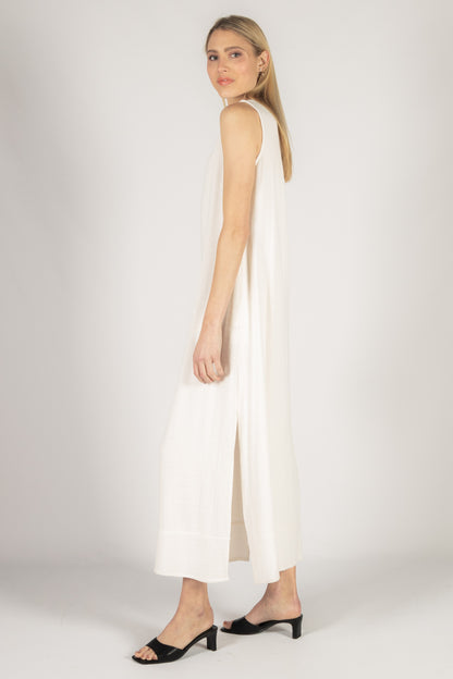 Sleeveless Linen Maxi Dress