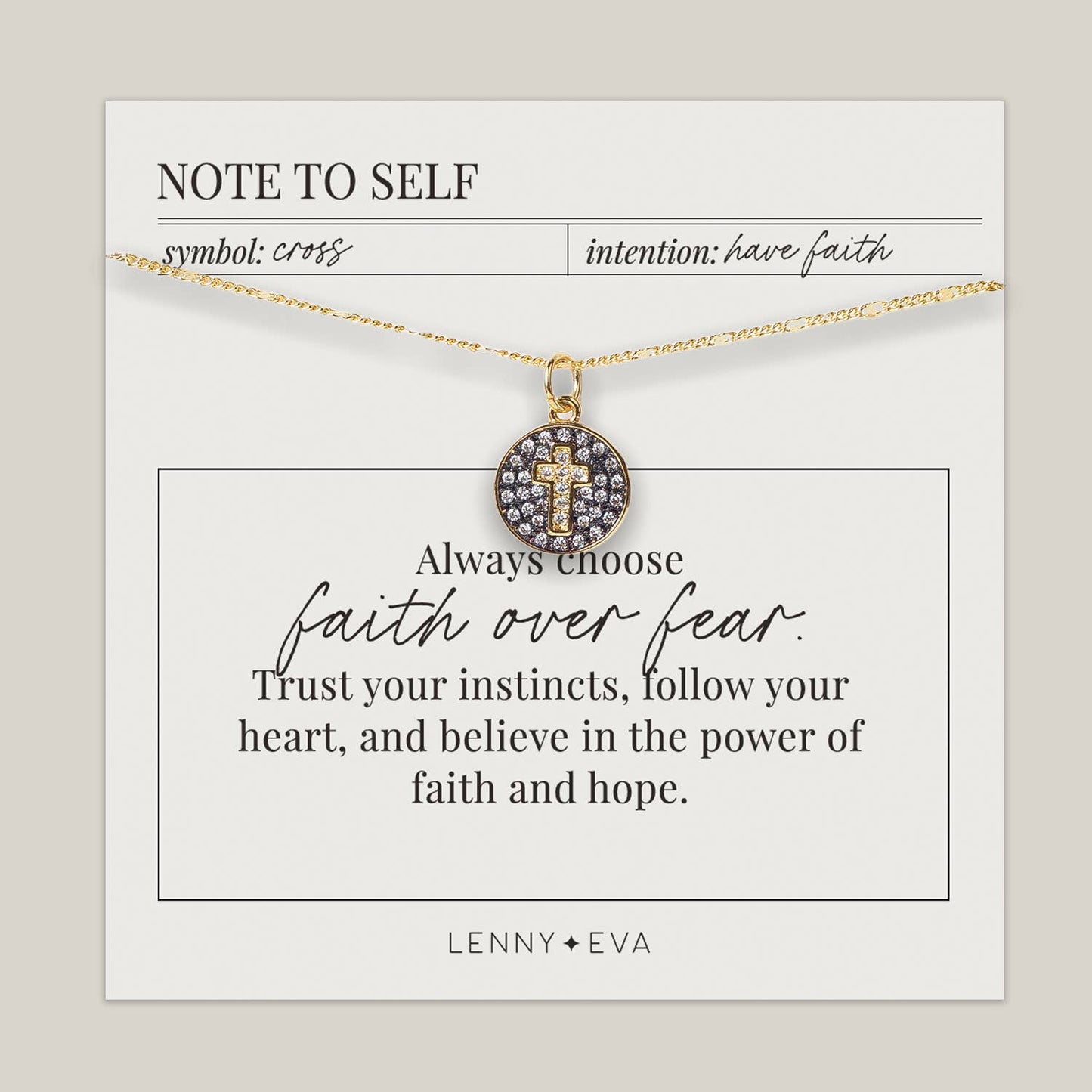 Intentions Necklace | Cross