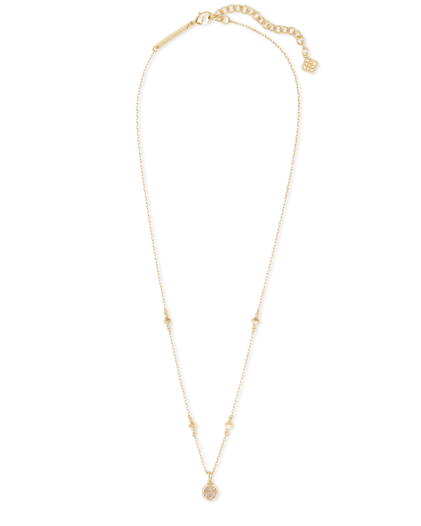 Kendra Scott Ari Heart 14k Gold Plated Short Pendant Necklace Iridescent  DRUSY for sale online | eBay