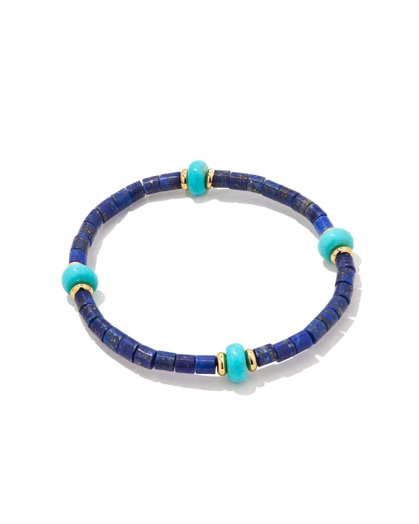 Insley Stretch Bracelet | Gold & Blue Lapis