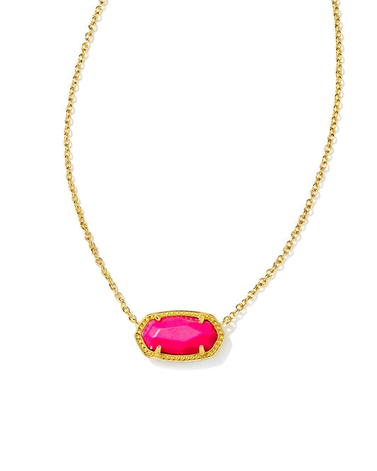 Elisa Necklace | Neon Pink & Gold