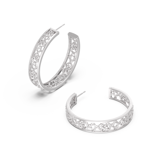 Kelly Hoop Earrings | Silver